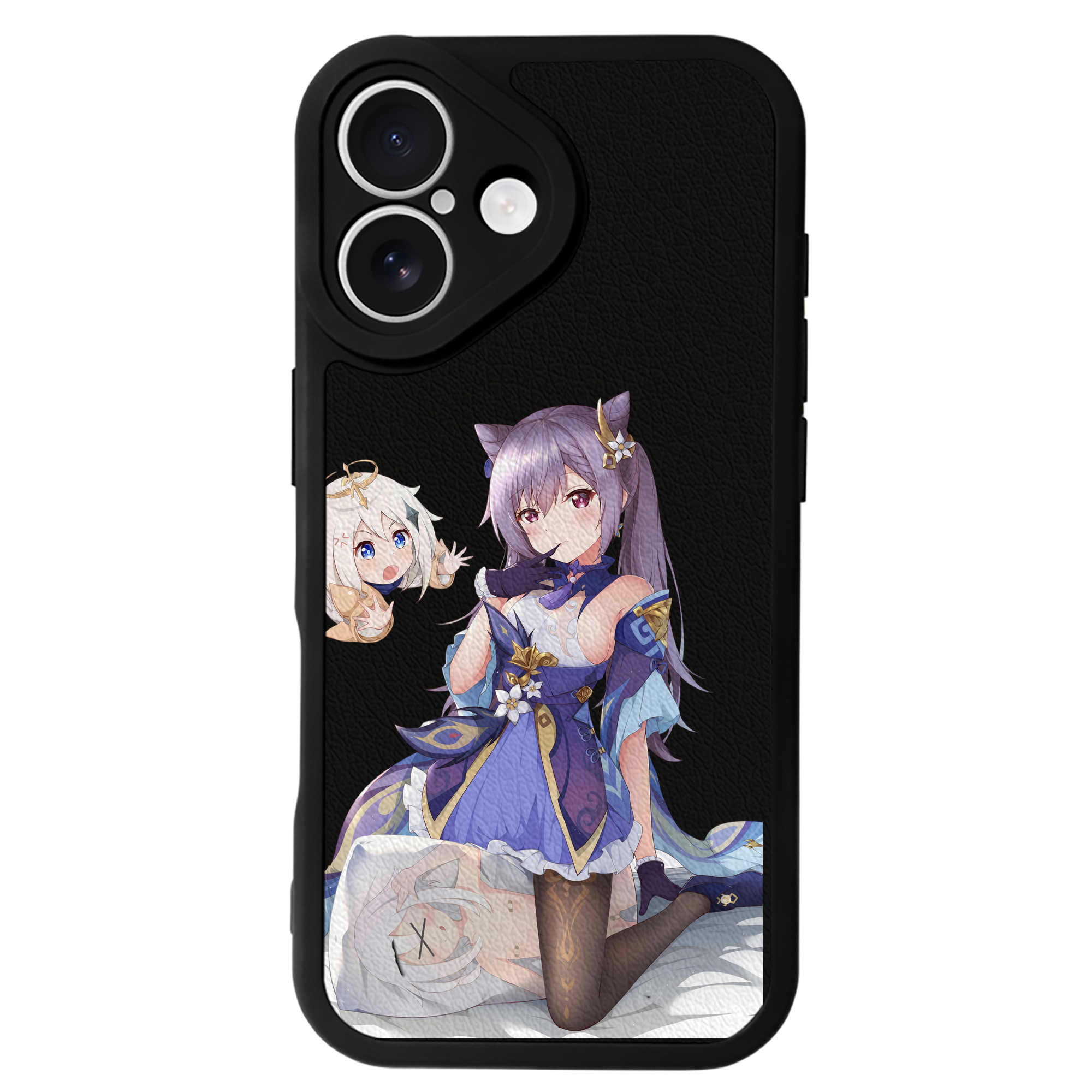 げんし神 刻晴 こくせい genshin Kokusei 【iPhone 16シリーズ対応】シリコンスマホケース（レザー調） 材質：シリコン